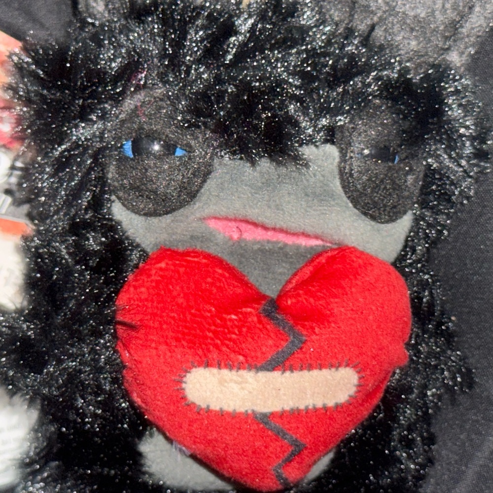 Love Fugg Lord Long Ears Plush Toy with Holiday Snowglobe set- Black and Red ❤️🖤